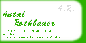 antal rothbauer business card